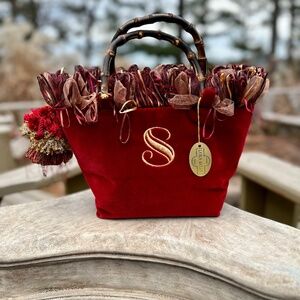 Lula Belle red velvet purse